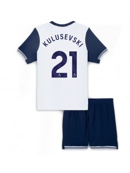 Tottenham Hotspur Dejan Kulusevski #21 Dječji Domaci Dres kompleti 2024-25 Kratak Rukavima (+ kratke hlače)